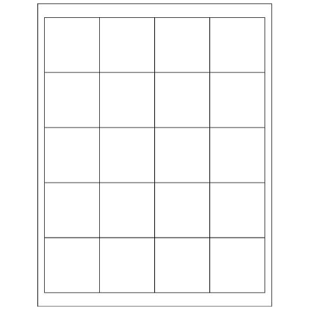 Bsc Preferred 2 x 2'' White Rectangle Laser Labels, 2000PK BUY00021026